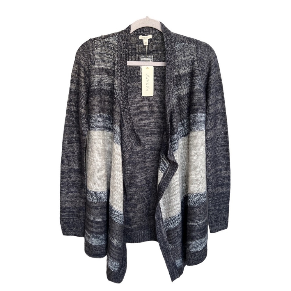 NWT Sonoma Earthy Southwest Stripe Cascade Waterfall Front Cardigan | XS